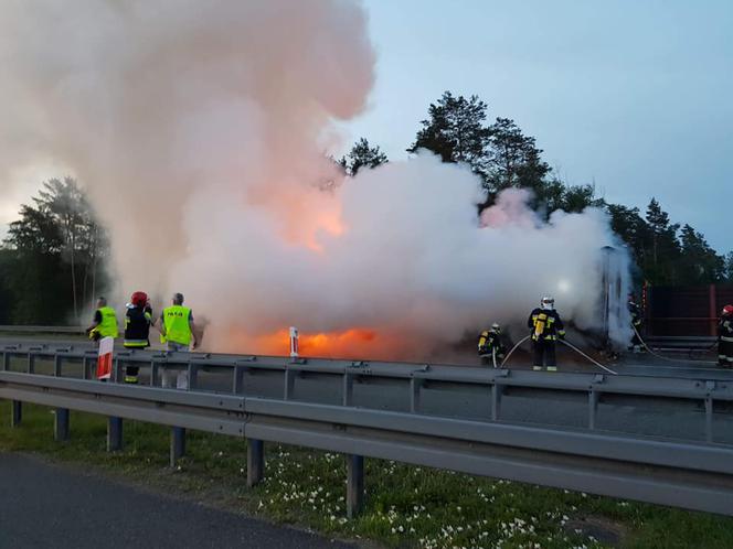 Ogromny pożar na A2