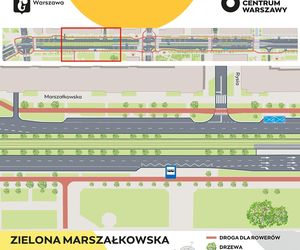 Marszałkowska w Warszawie zostanie zwężona. Tak wygląda przed przebudową 