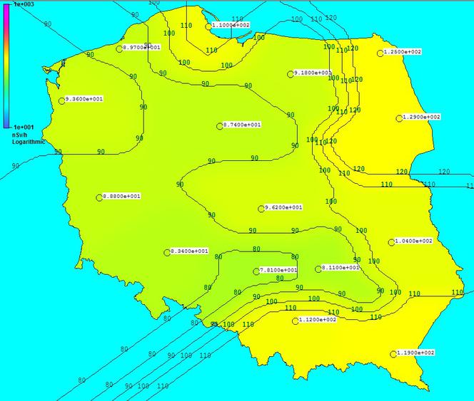 Mapa promieniowania gamma