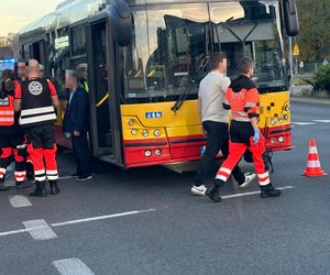 Wypadek autobus laweta