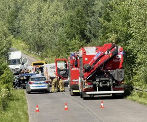 Czołowe zderzenie w Sławkowie. Ranny 22-latek