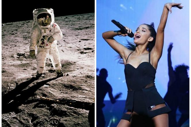 Buzz Aldrin na księżycu; Ariana Grande