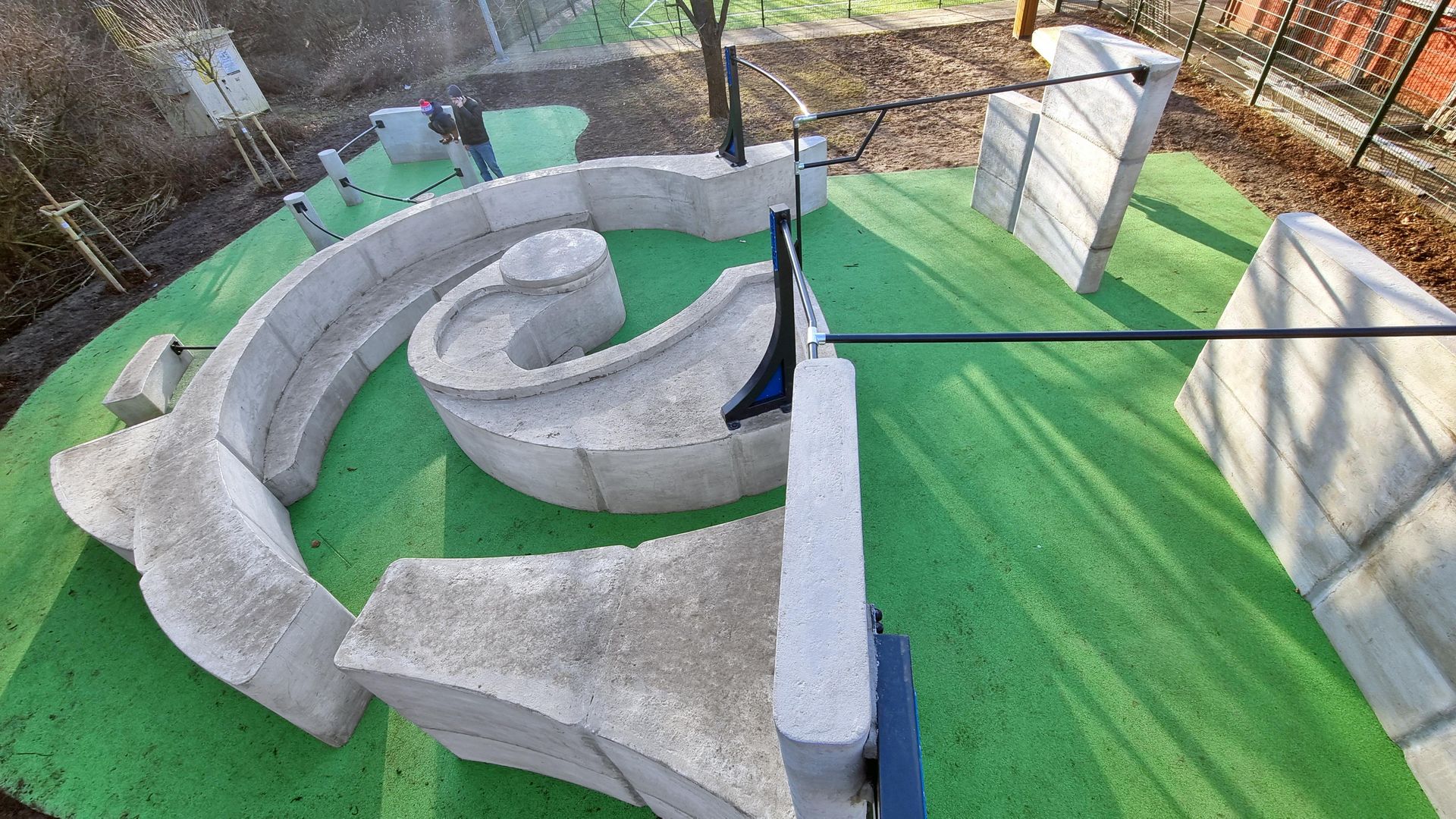 Flowpark do parkouru z drukowanego betonu 3D – Warszawa Ursynów