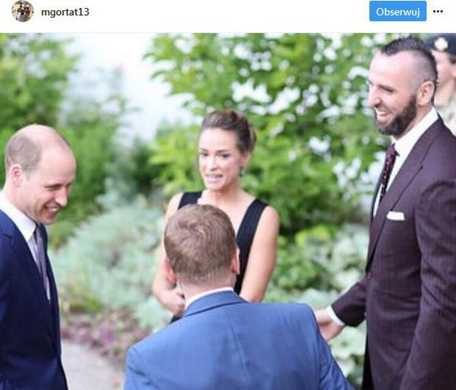Alicja Bachleda-Curuś i Marcin Gortat a bankiecie z księciem Williamem