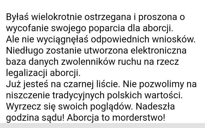 Radna Warszawy Dorota Łoboda dostaje pogróżki