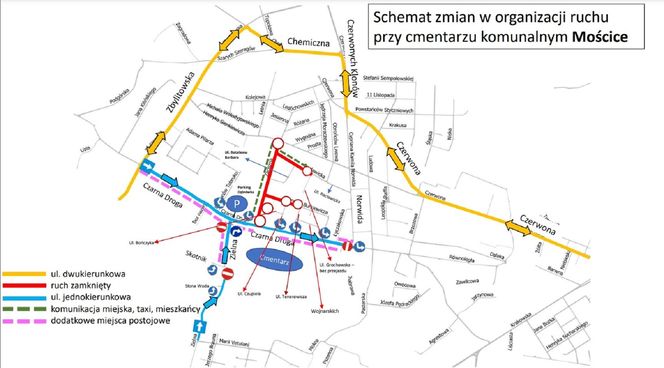 Zmiana organizacji ruchu w dniu Wszystkich Świętych w Tarnowie