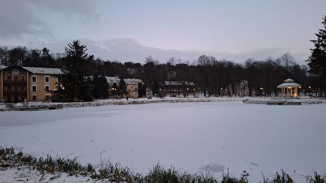 Nałęczów - Park Zdrojowy zimą