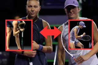 Króciutkie spódniczki płatały figle podczas meczu Iga Świątek - Amanda Anisimova. Wiatr odsłaniał zdecydowanie zbyt dużo!