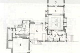 Rzut parteru - dom na Żoliborzu