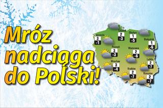Pogoda na wtorek. Mróz nadciąga do Polski! Gdzie może spaść śnieg? [MAPA]