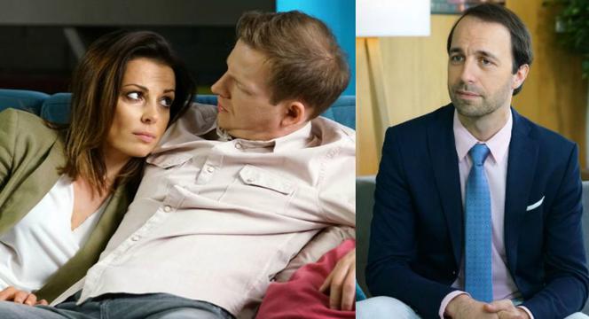 Barwy szczęścia. Kasia (Katarzyna Glinka), Łukasz (Michał Rolnicki), Szymon Jabłoński (Maciej Marczewski)