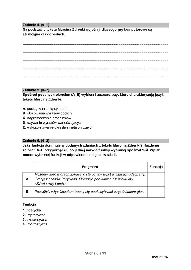 Matura 2025 FORMUŁA 2015