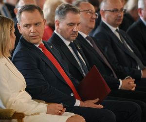  Marta Nawrocka w jasnej kreacji na Zamku Królewskim