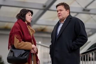 Na Wspólnej odc. 3997. Klaudia (Justyna Karłowska), Michał (Robert Kudelski)