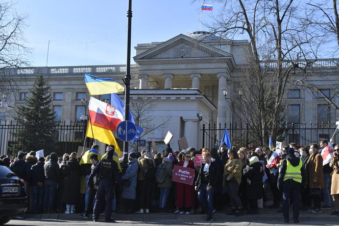 Protest pod Ambasadą Rosji