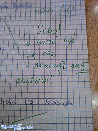 Najlepsze odpowiedzi z kartkówek i sprawdzianów