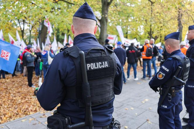 Protest hutników w Warszawie (23.10.2024)