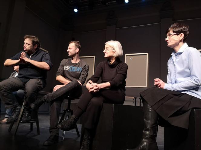 Próby przed premierą "Czy pan się uważa za artystę" w Teatrze Śląskim