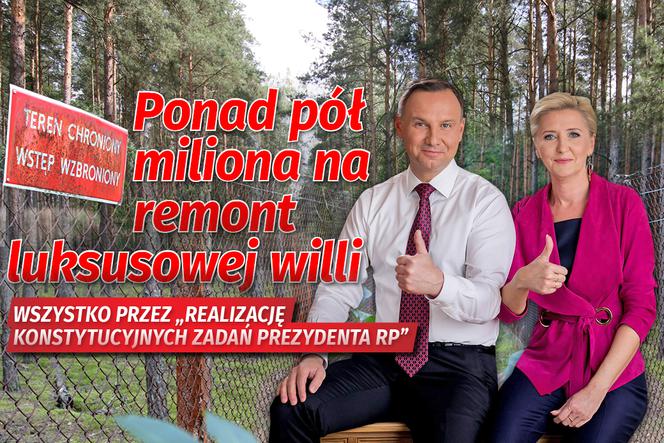 Ponad pół miliona na remont luksusowej willi Andrzeja Dudy
