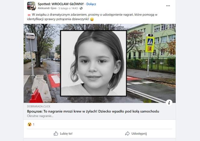 "Uwaga! Drastyczne nagranie". Fake newsy opanowują internet. Policja ze Świdnicy alarmuje" "To oszustwo"