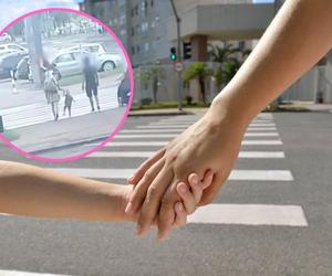 Kobieta z 3-letnim synkiem potrącona na pasach. Przerażające nagranie