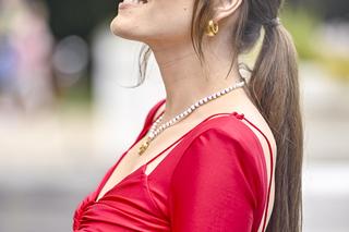 Magda Lamparska w czerwieni