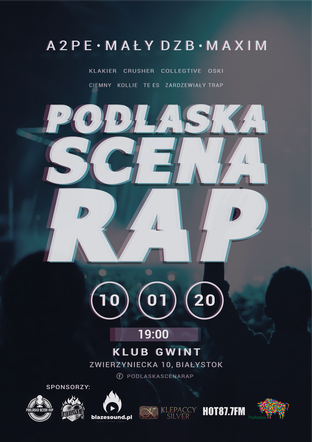 Podlaska Rap Scena 2020. Plakat