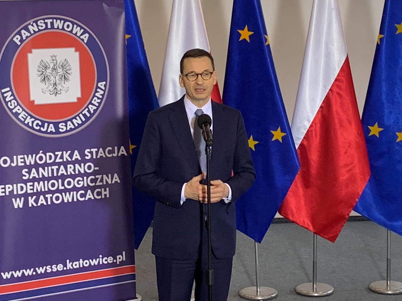 Premier Morawiecki w Katowicach o koronawirusie: Jesteśmy przygotowani, bez paniki