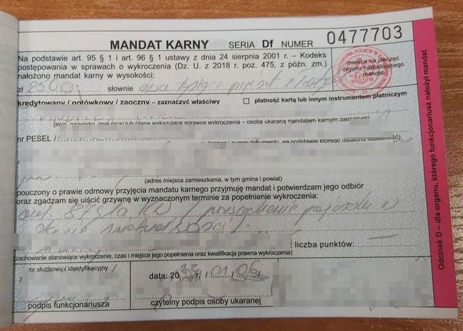 Nowe mandaty. Rowerzysta z Lubelszczyzny zapłaci 2,5 tys. złotych!