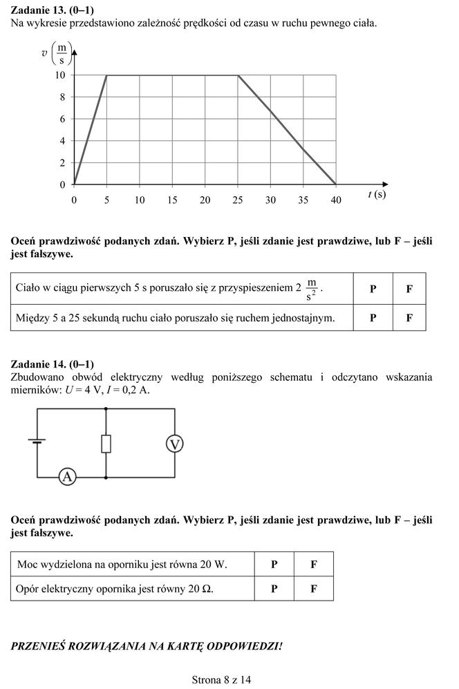 EGZAMIN GIMNAZJALNY 2013 PRZEDMIOTY PRZYRODNICZE - ARKUSZE, ODPOWIEDZI