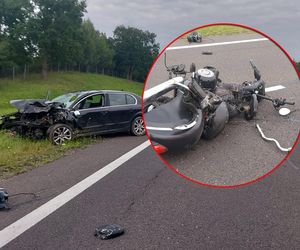 Motocyklista zginął po zderzeniu z osobówką