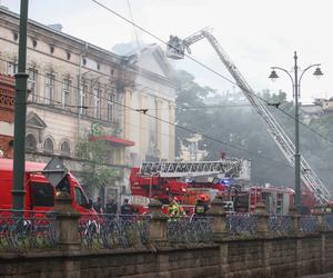Ogromny pożar w centrum Krakowa. Kłęby dymu unosiły się w całej dzielnicy Stare Miasto