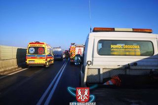 Wypadek na Wschodniej Obwodnicy Wrocławia 