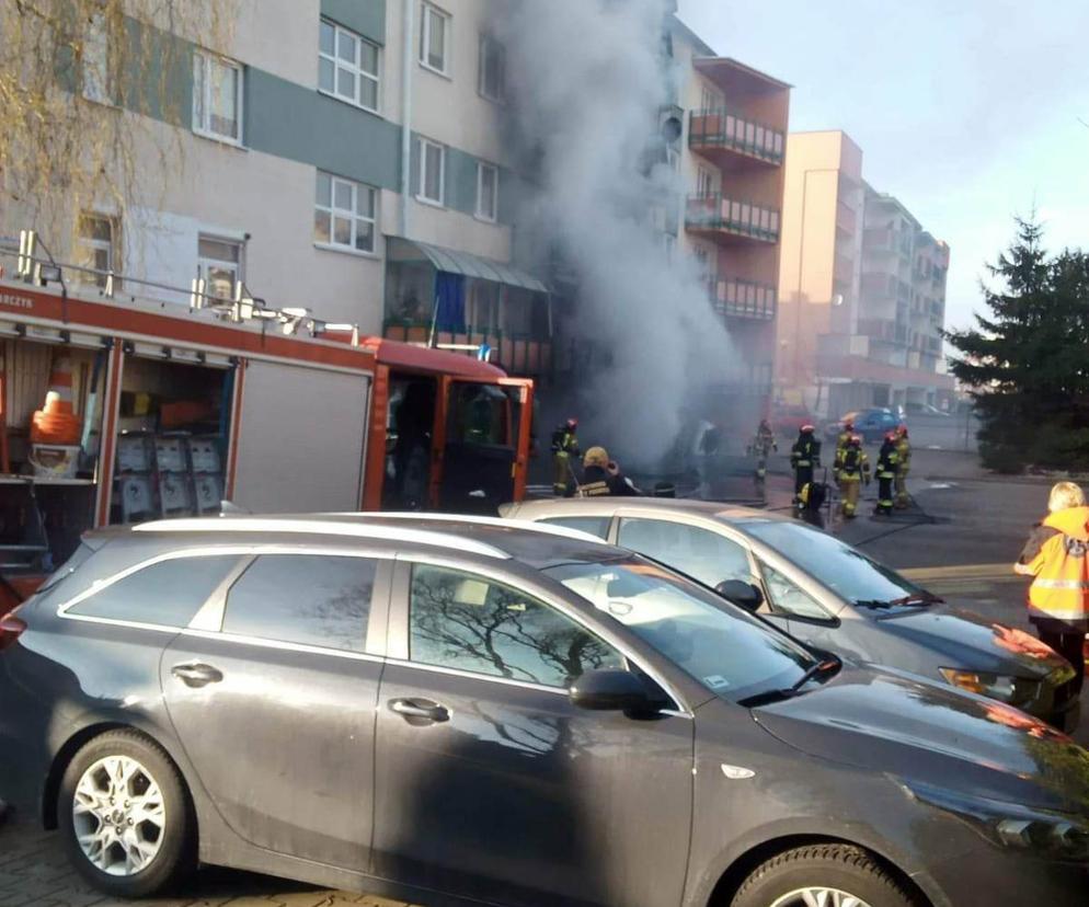 Pożar w bloku przy Relaksowej w Lublinie