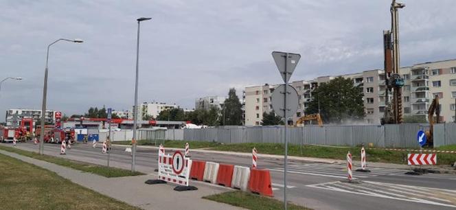 Uszkodzony gazociąg w Kielcach. Strażacy w akcji