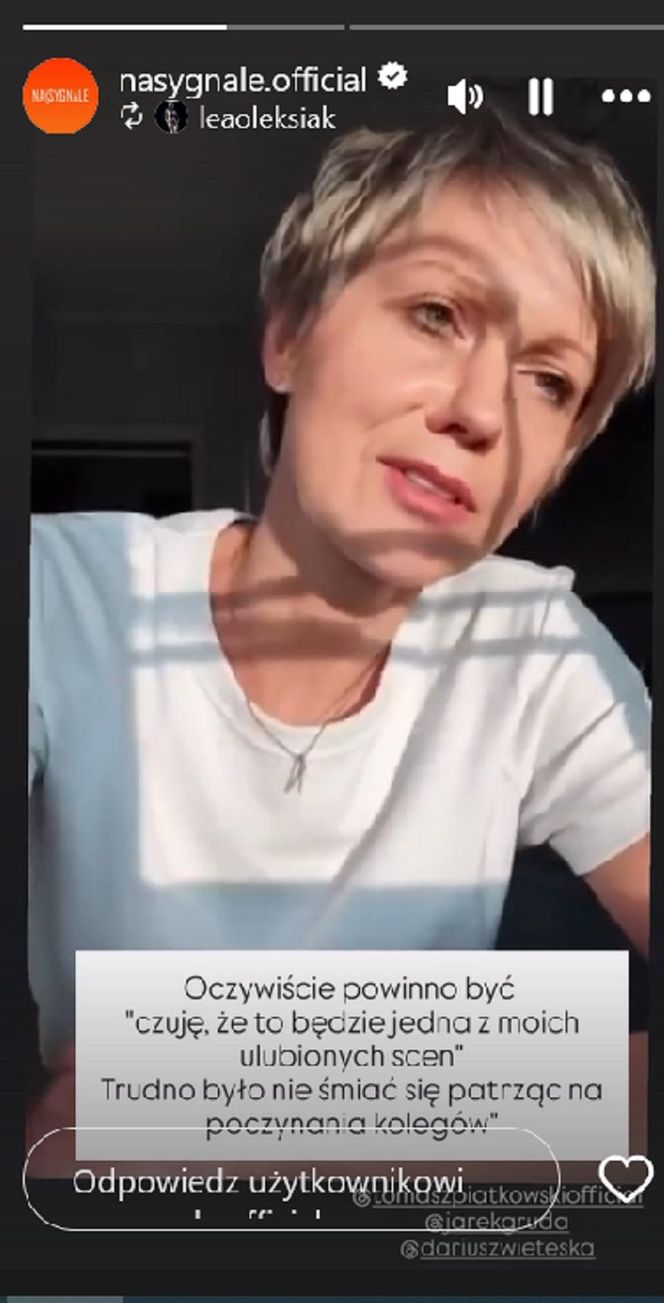 Na sygnale poza planem. Lea Oleksiak (Anna) 