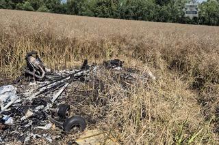 Samolot uderzył o ziemię i stanął w płomieniach. Pilot nie miał uprawnień, a samolot został przerobiony