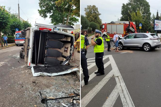 Wypadek w Lubrańcu. Wiele osób rannych po zderzeniu busa i osobówki [ZDJĘCIA]