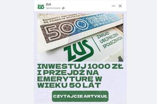 Oszuści podszywają się pod ZUS