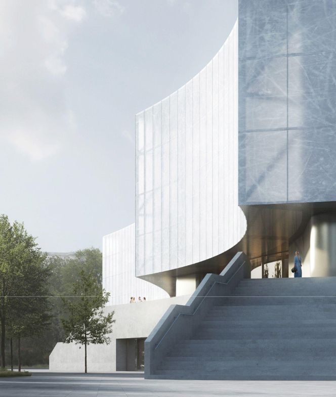 Koncepcja architektoniczna dla toru łyżwiarskiego Stegny