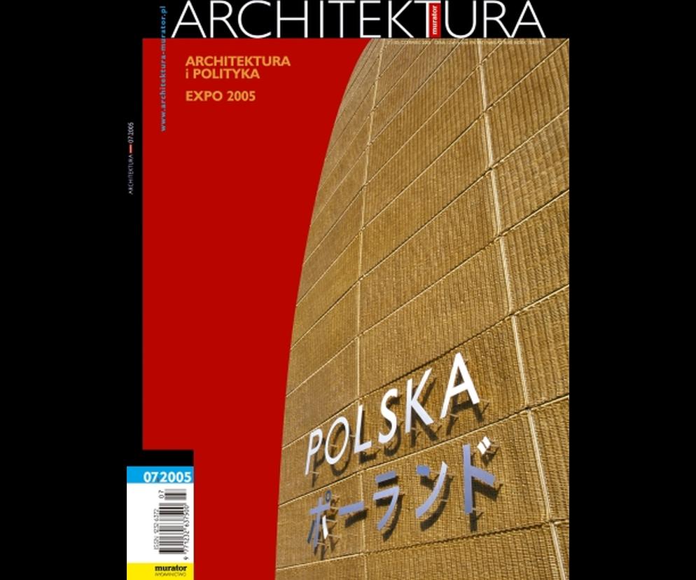 Okładka Miesięcznik Architektura 07/2005
