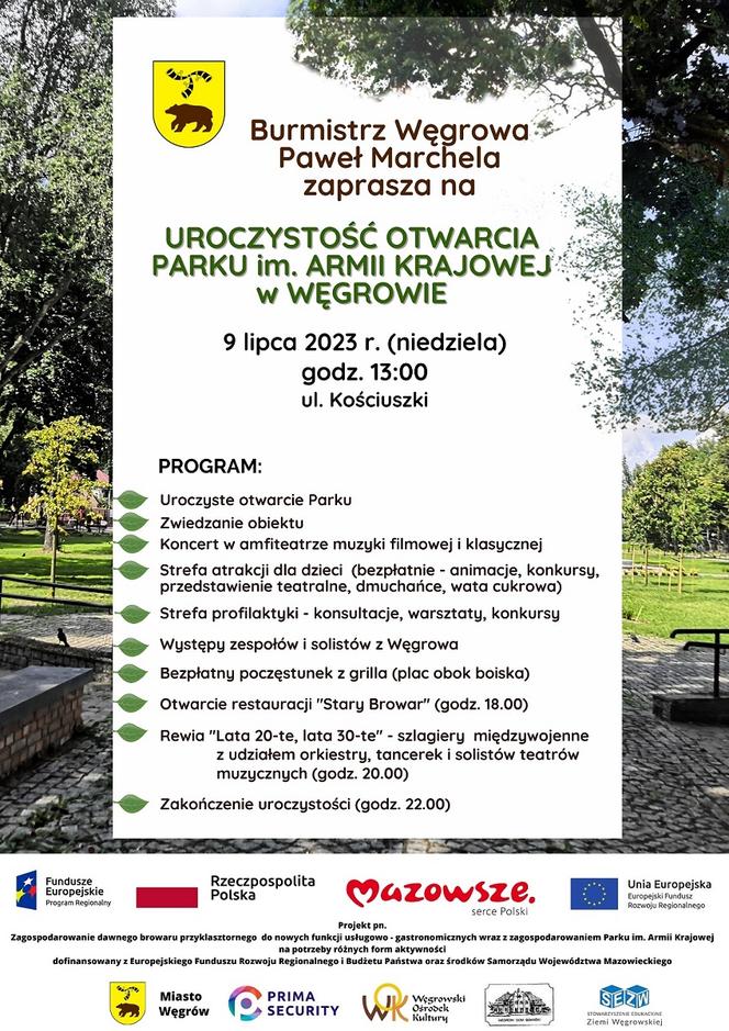 Otwarcie parku w Węgrowie