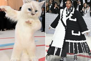 Najdziwniejsze outfity na Met Gali 2023. Aktor przebrał się za kota!