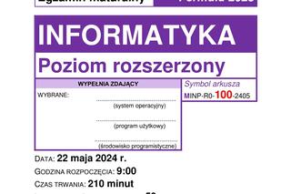 Matura 2024. ROZSZERZONA INFORMATYKA. Odpowiedzi, rozwiązania + arkusz CKE. Rozp*** mnie 22.05.2024