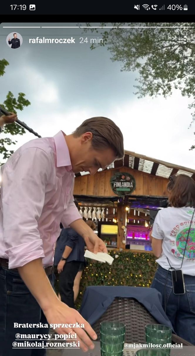 	M jak miłość nowy sezon po wakacjach. Olek (Maurycy Popiel) na planie