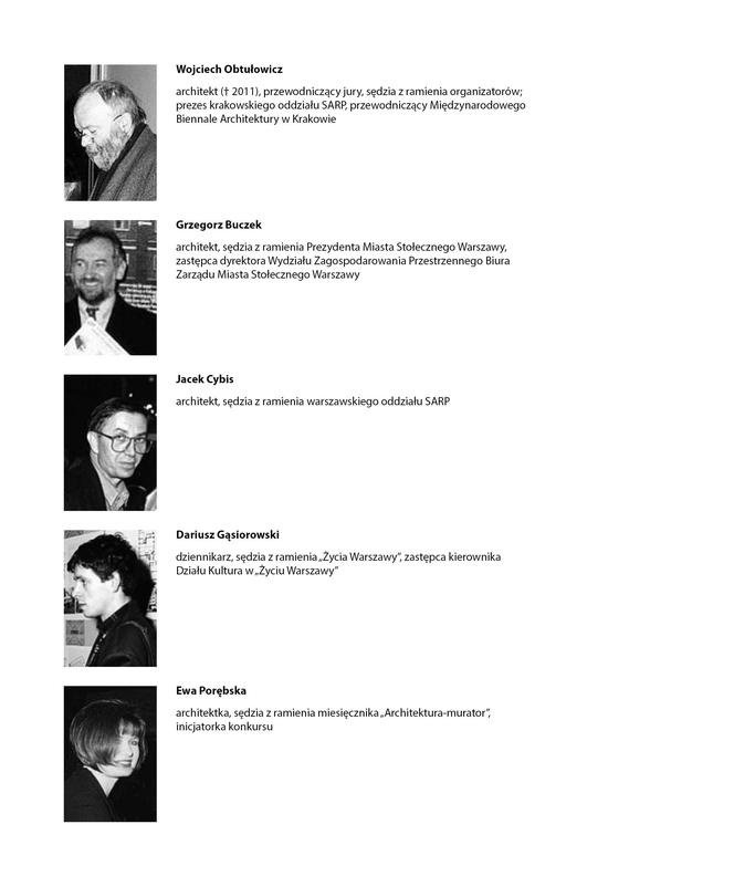 Jury konkursu ŻYCIE W ARCHITEKTURZE 1995
