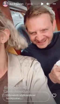 Domek na szczęście na planie: Marianna (Barbara Kurdej-Szatan), Bartek (Rafał Zawierucha)