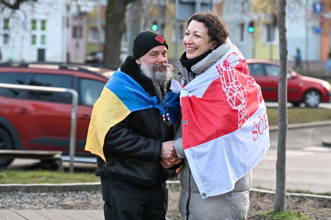 Demonstracja "Trzy lata w obronie Ukrainy" na pl. Solidarności