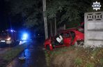 Pijany kierowca staranował ogrodzenie w Tarnowskich Górach