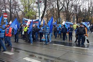 Wielki protest hutników w Krakowie